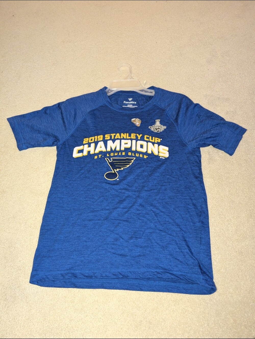 Nwot Fanatics St. Louis Blues t-shirt 2019 Stanley Cup Champions Men's Sz S